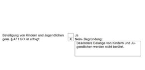 "Belange nicht berührt"