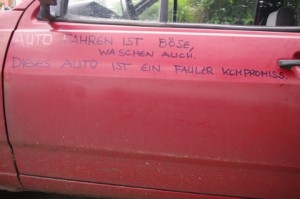 Auto fahren ist böse, waschen auch. Dieses Auto ist ein fauler Kompromiss.