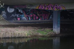 Graffiti an Eidertalbrücke bei Molfsee - RITA, KIRA