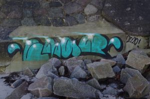 Graffiti zwischen Bülk und Strande