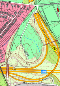 Kiel: Grüner Weg und Umgebung. ©GeoBasis-DE/LVermGeo SH/CC BY 4.0 (Quelle verändert).