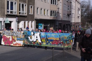 Demo JA beim Bürgerentscheid am 23. März in Kiel.