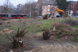 Nachverdichtung am Karlstal in Kiel-Gaarden vernichtet Grünfläche und sorgt für Mietpreiserhöhung - Gentrifizierung.