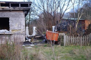 Ältere Brandtstelle im Pruener Schlag in Kiel - auch hier hat die Sicherheitsaufsicht von Möbel Kraft versagt.