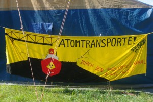 Antiatomcamp Kiel: Atomtransporte-NOK-Transparent