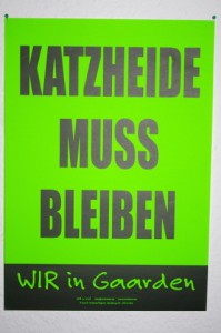 Plakataktion Katzheide muss bleiben