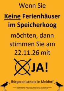 JA beim Bürgerentscheid Speicherkoog in Meldorf