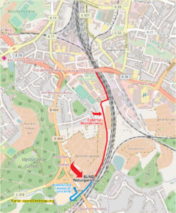 Lageplan BUND-Naturgarten in Kiel