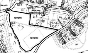 Lageplan Vorentwurf 46. Änderung des Flächennutzungsplans und Bebauungsplan Nr. 1043 Weiterführende Schule Kieler Süden