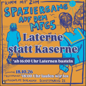 Laterne-Basteln und -Laufen auf dem MFG5 18.10.2026 16 bzw. 18 Uhr