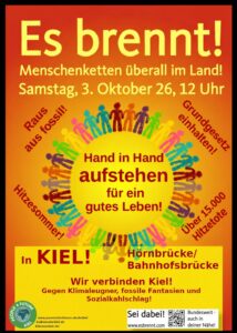 Menschenkette "Es brennt" 3.10.2026 12 Uhr in Kiel