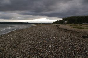 Strandabschnitt in Friedrichsort nach dem Hochwasser