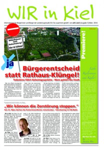 WIRinKiel Zeitung zum Bürgerentscheid am 23.3. in Kiel räumt mit dem Arbeitsplatzmärchen auf