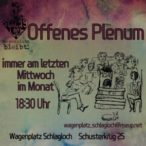 Offenes Plenum Schlagloch Kiel: Jeden 4. Mittwoch 18.30 Uhr