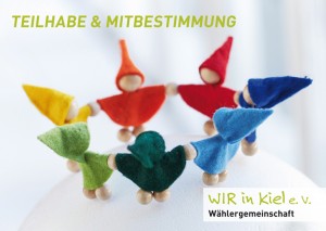 Postkarte von WIR in Kiel zu Mitbestimmung und Teilhabe